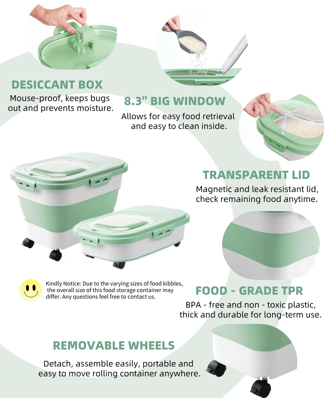 DDMOMMY detachable wheels enable smooth kitchen mobility
