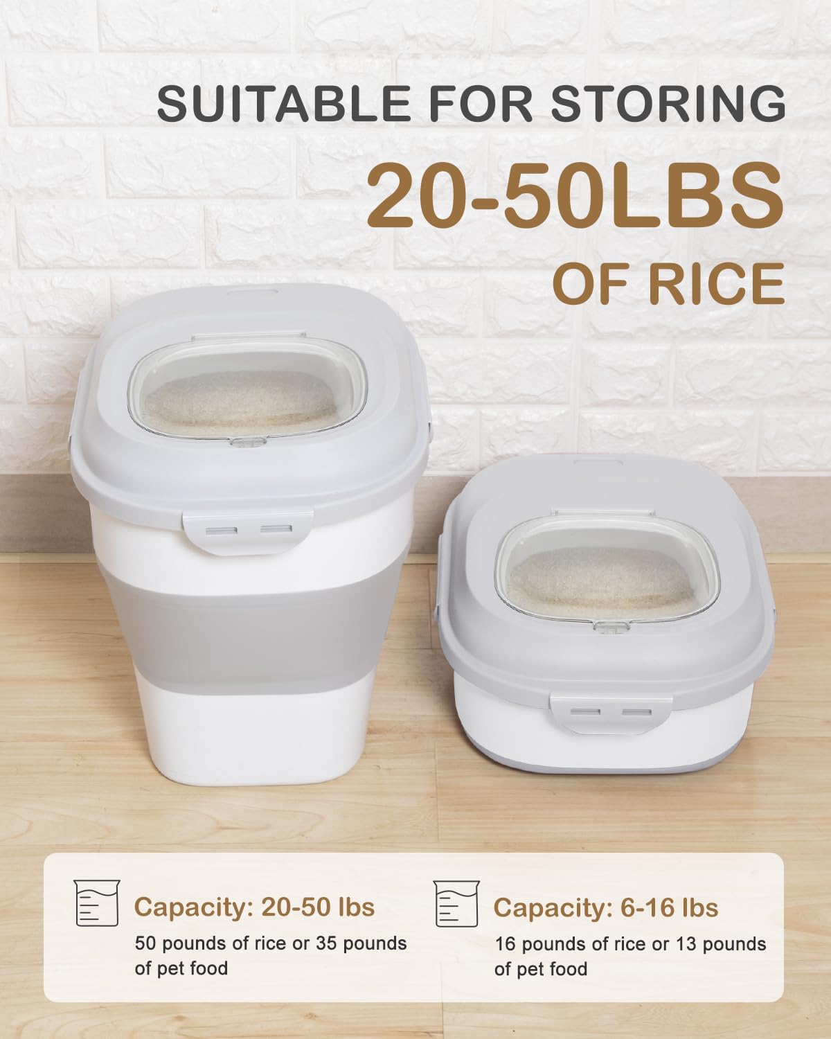 DDMOMMY pet food storage with scoop keeps meals organized and fresh.