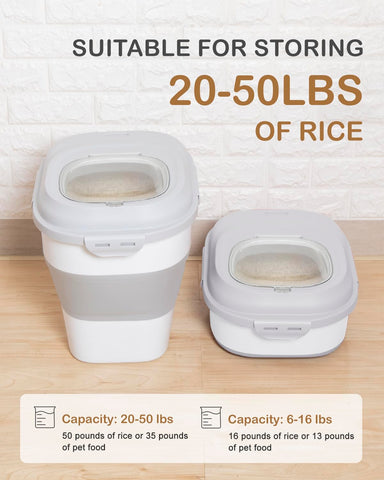 DDMOMMY pet food storage with scoop keeps meals organized and fresh.