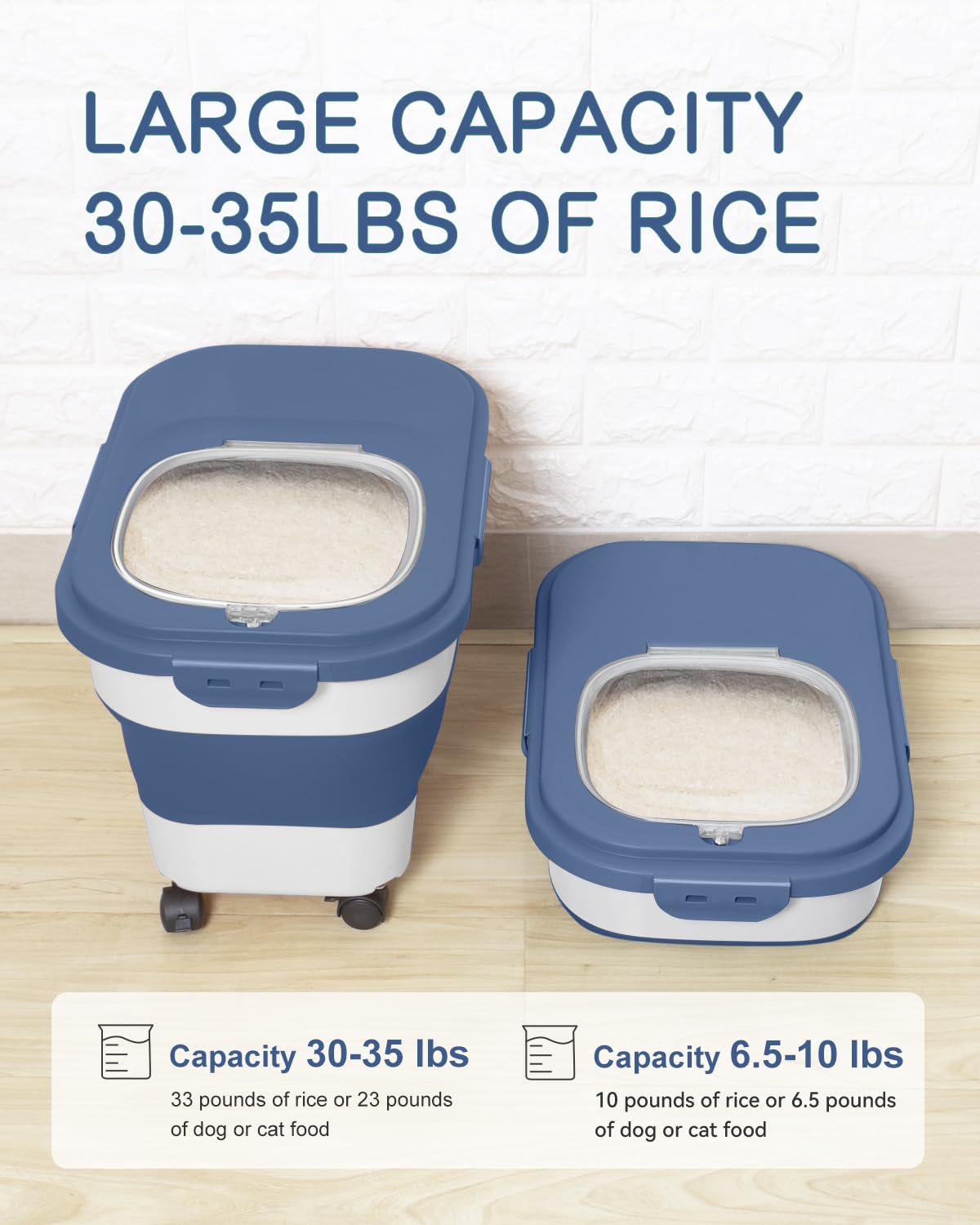 DDMOMMY rice-storage-container-folded-size: compact footprint for small kitchens.