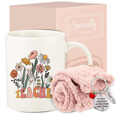 DDOFAH ceramic mug with floral pattern for teacher gifts