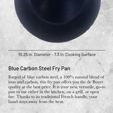 De Buyer fry pan oven-safe handle ready for stovetop to oven cooking