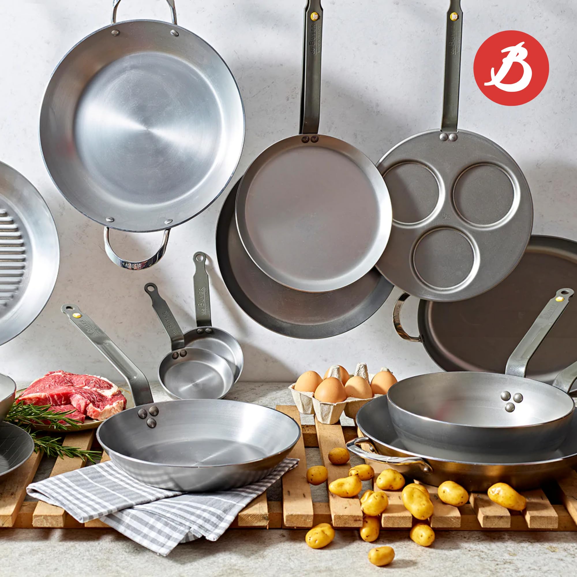 French craftsmanship: De Buyer Mineral B pan made for professional cooks