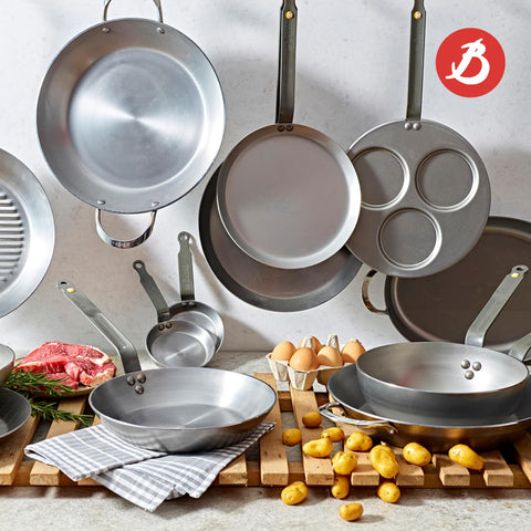 French craftsmanship: De Buyer Mineral B pan made for professional cooks