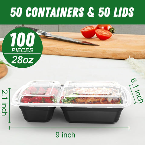 Dealusy 28 oz meal-prep containers offer a portable Bento-style solution.