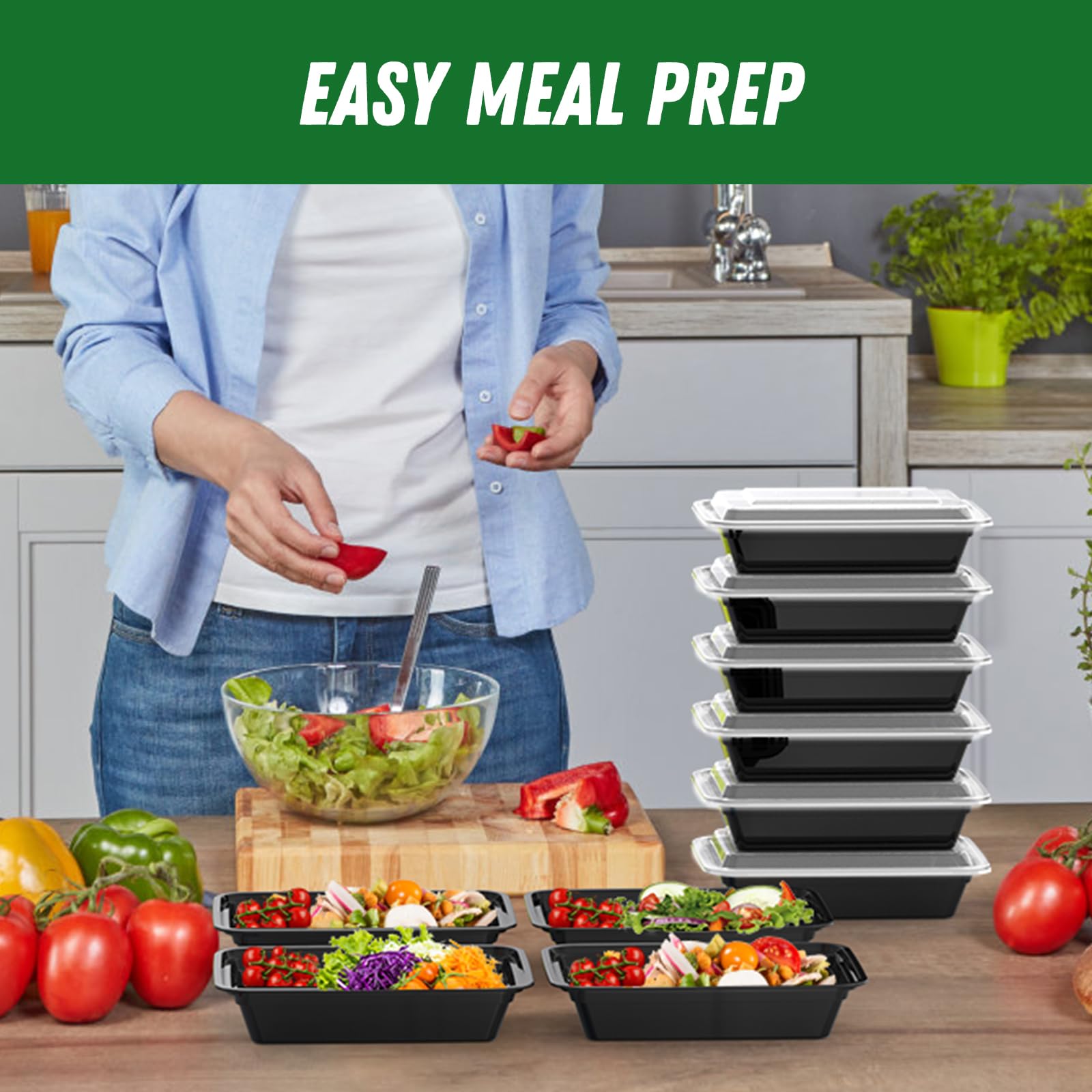 Dealusy dishwasher-safe reusable containers for quick cleanup