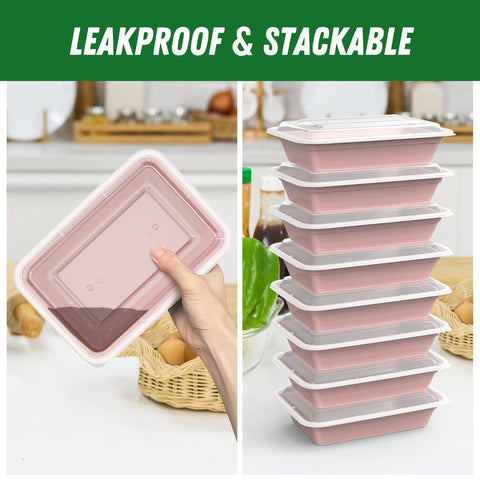 Dealusy microwave and freezer safe containers for versatile meal storage.