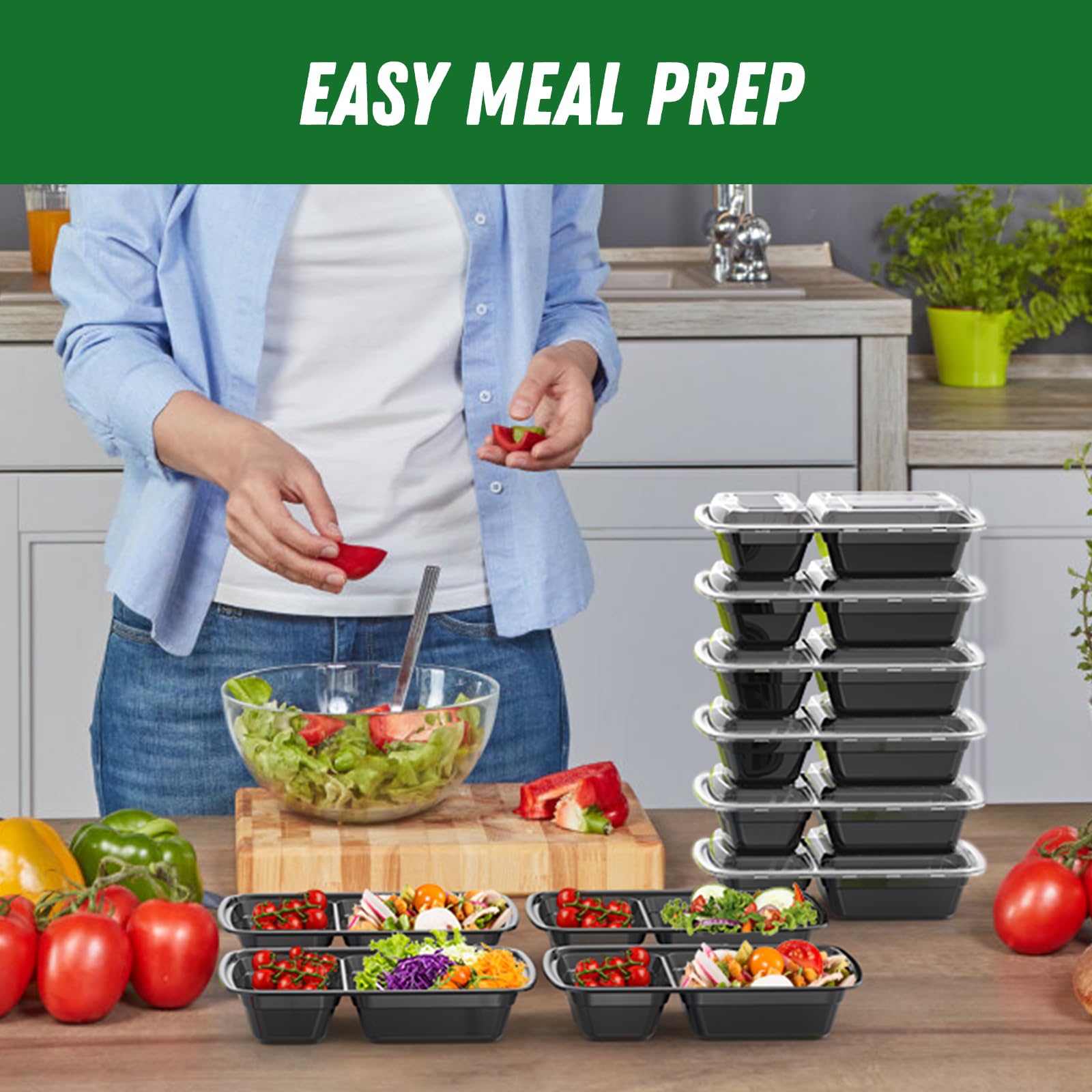 Dealusy takeout containers support portion control for balanced meals.