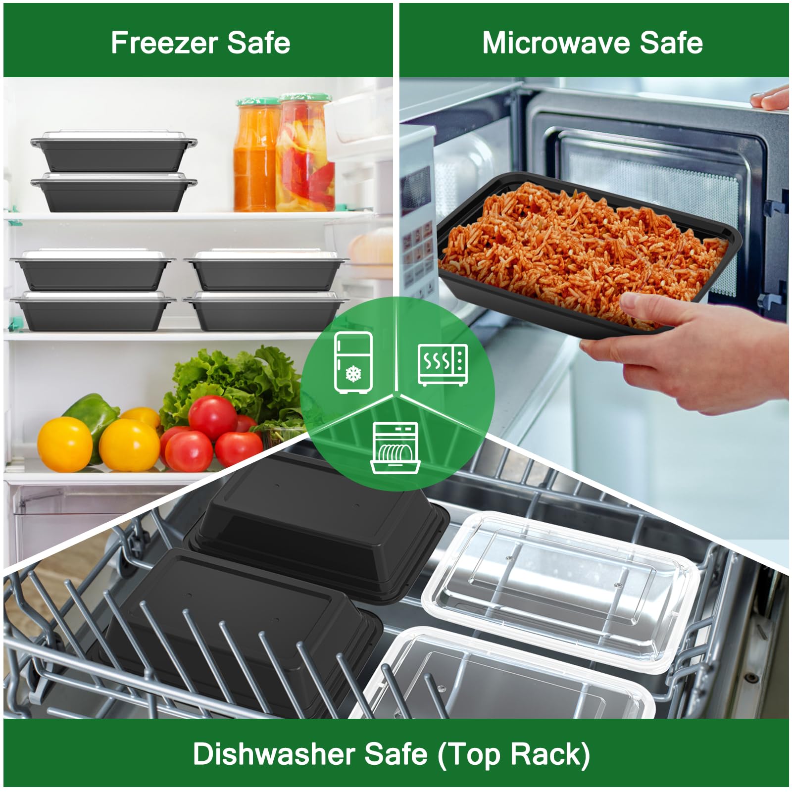 Dealusy takeout-ready food storage pans for on-the-go lunches