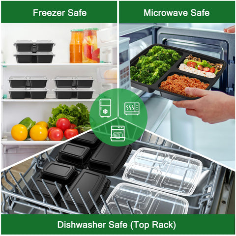 Dealusy stackable 32 oz containers save space in cabinets and totes.