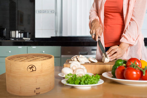 Dealzndealz 3-piece dumpling steamer set ideal for bao buns and dim sum.