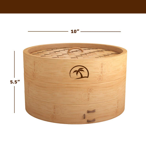 Dealzndealz bamboo steamer used for vegetables and fish with gentle heat.