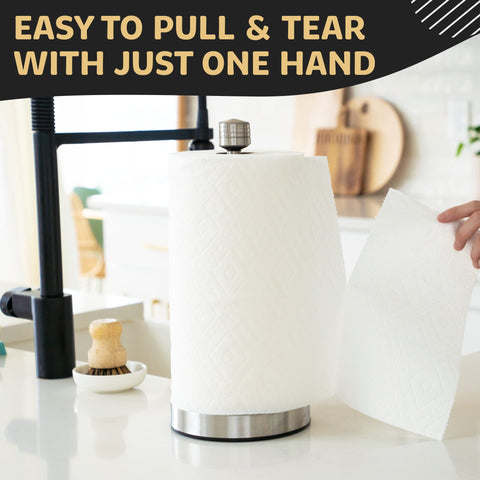Fits standard paper towel rolls for quick everyday cleanup