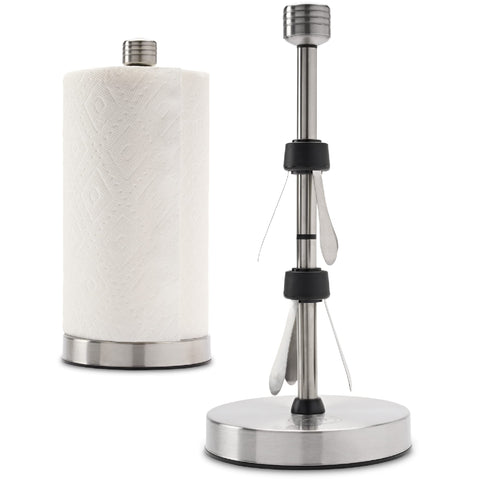 Dear Household stainless steel towel holder with one-handed tear for easy cleanup