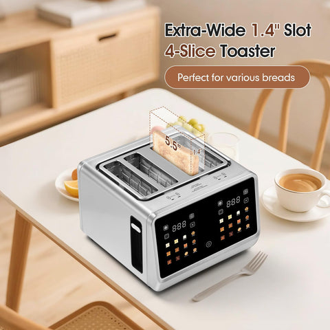Dear Morning dual-zone control for simultaneous multi-preference toasting.