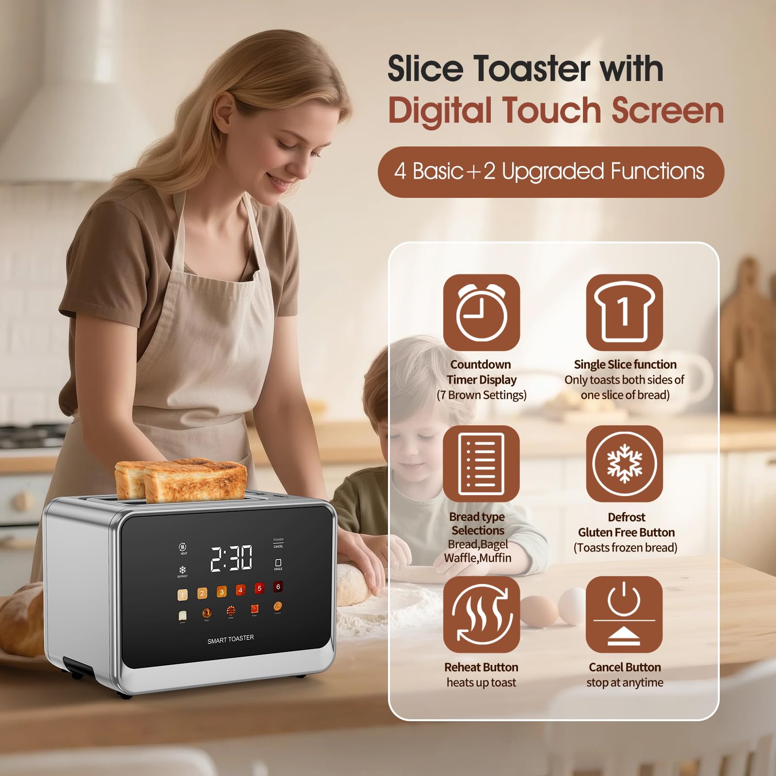Dear Morning toaster digital timer lets you plan and multitask in the morning routine.