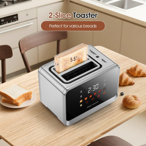 Dear Morning toaster stainless steel body complements modern kitchen decor.