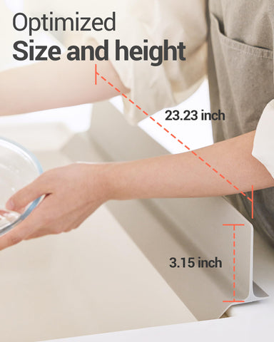DEARCUS easy-installation guide shows quick setup for splash-free sink use.