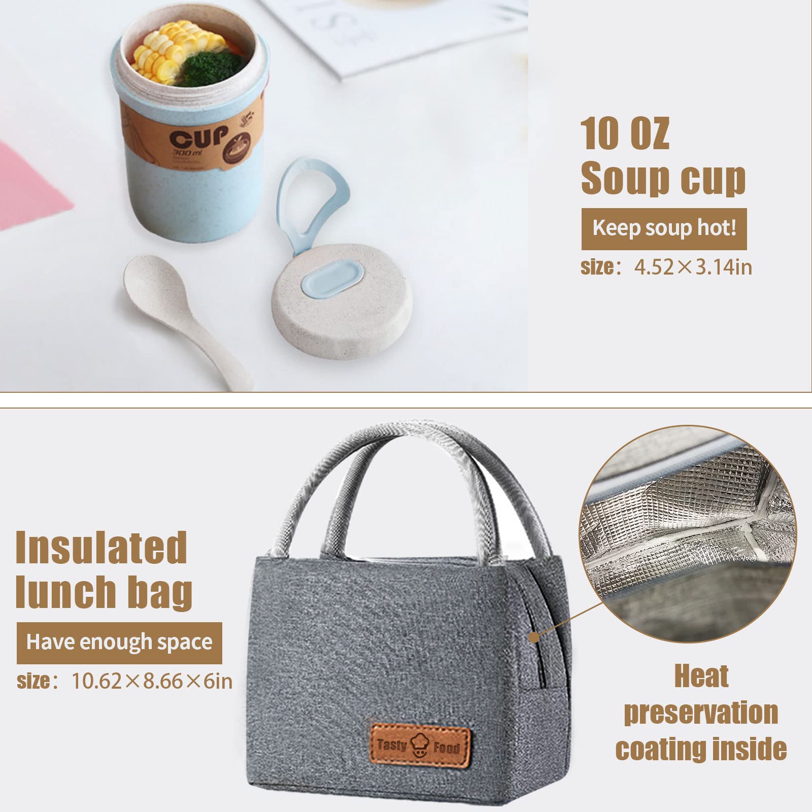 DearHomie soup cup container for sauces and broths on the go.