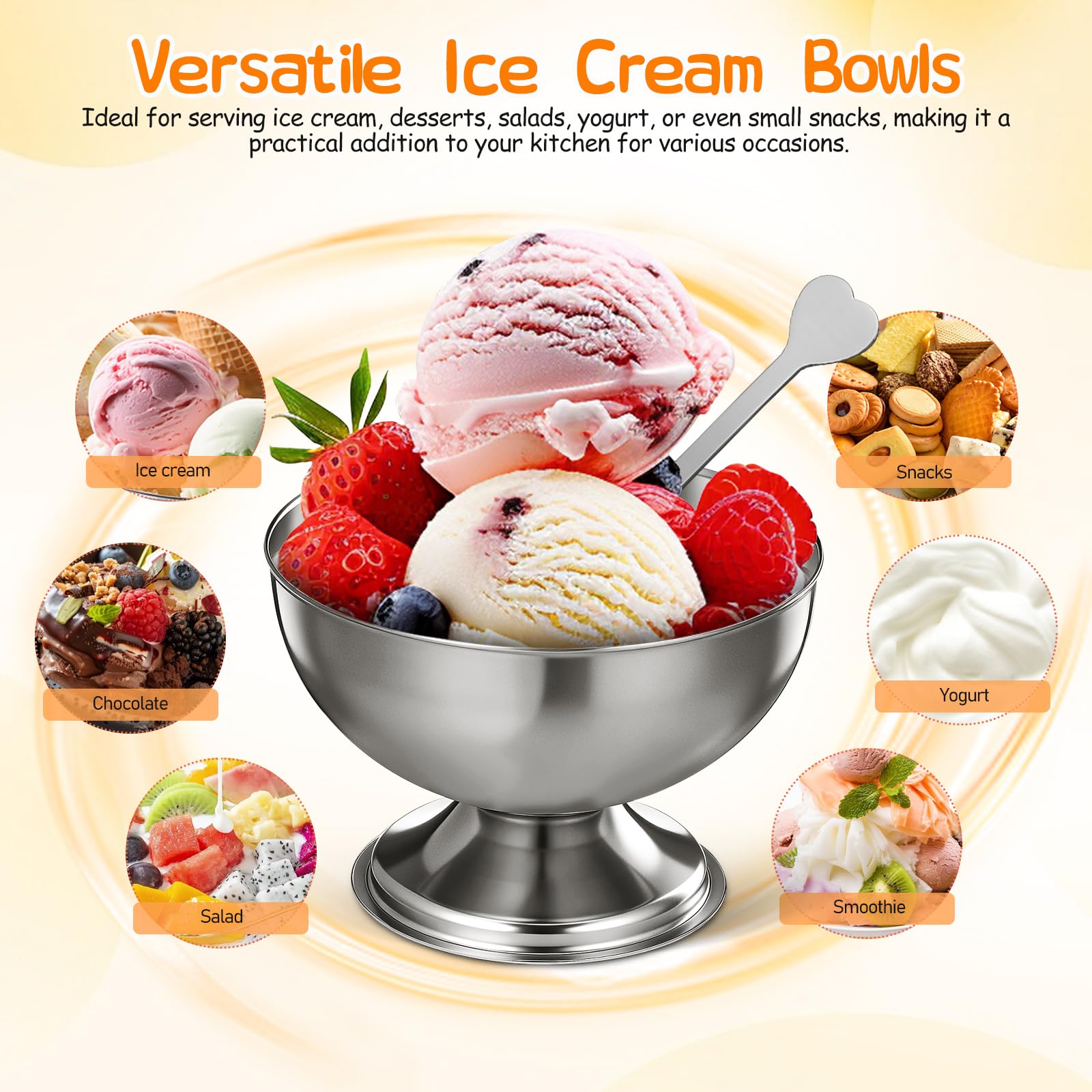 DEARMAMY ice-cream dishes for scooped treats