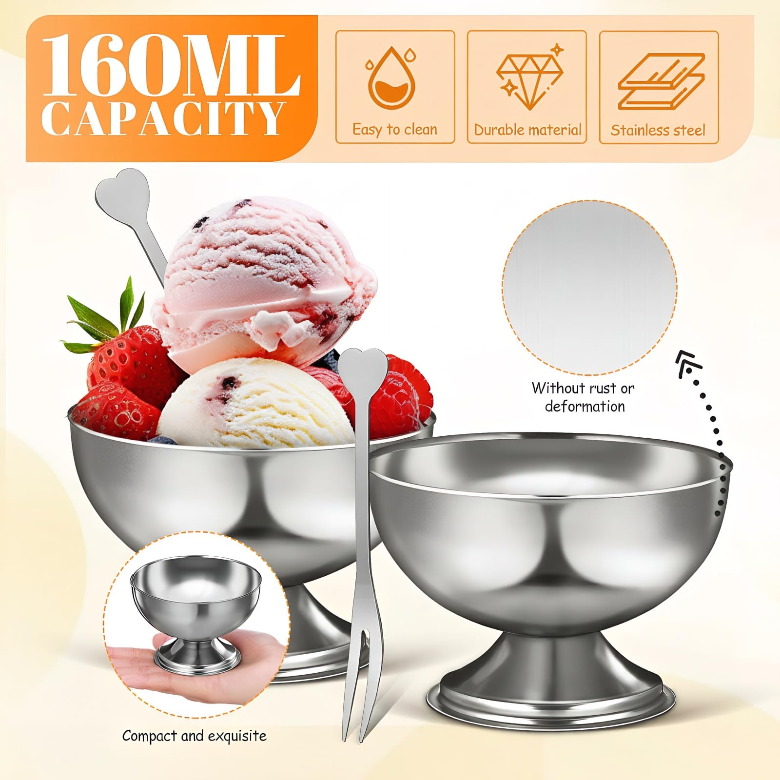 DEARMAMY pedestal dessert glasses for festive desserts