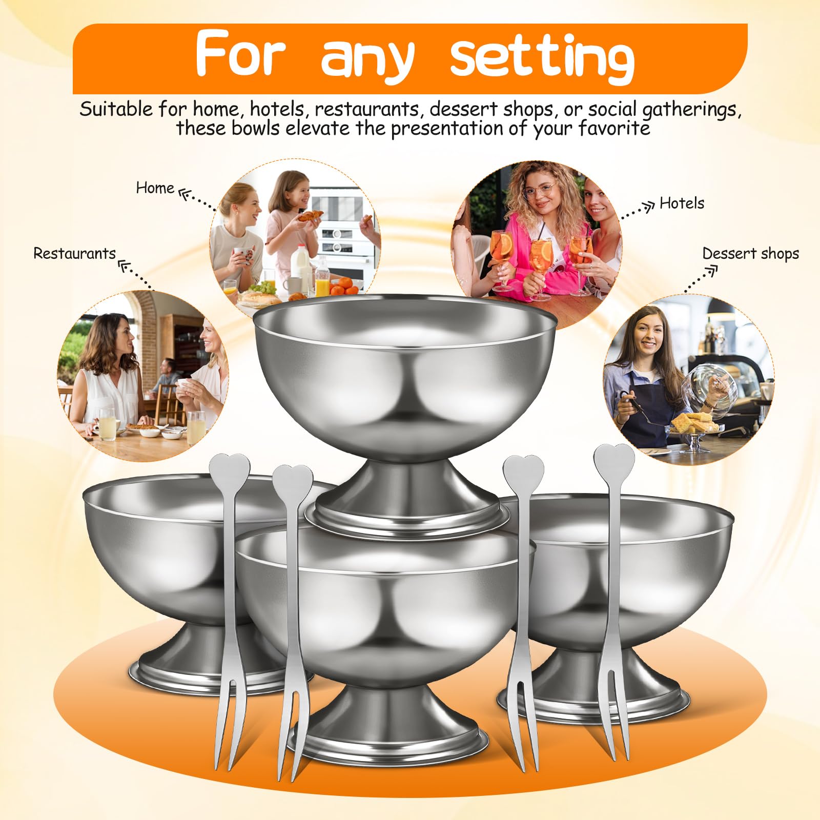 DEARMAMY round pedestal dessert bowl for salads