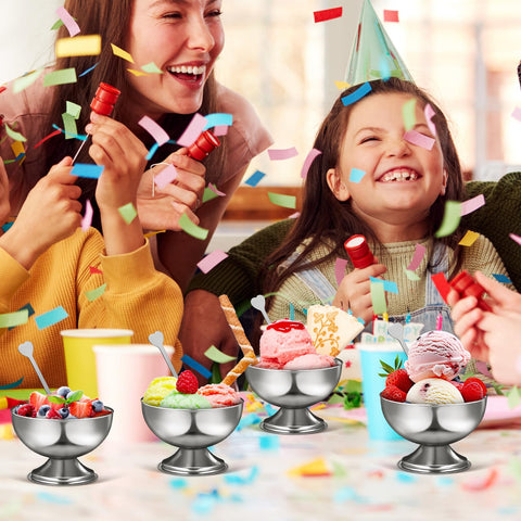 DEARMAMY sleek metal dessert cups for easy use