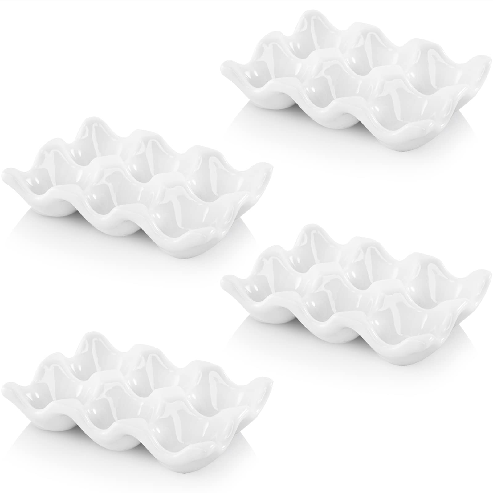 DEAYOU ceramic egg keeper with glossy finish elevates table presentation.