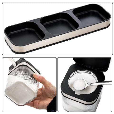 DEAYOU clear condiment jars show contents at a glance for quick seasoning