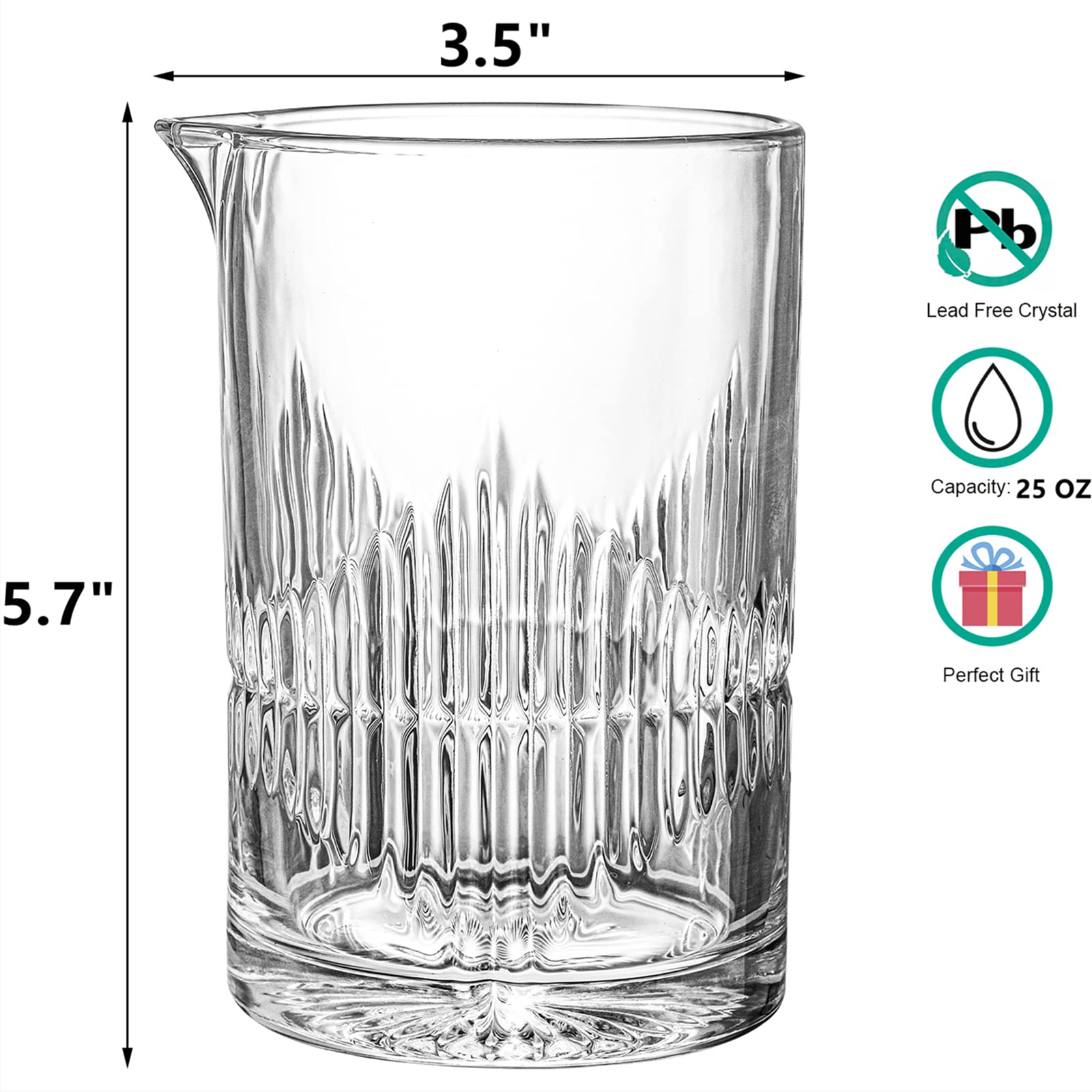 DEAYOU seamless design glass for easy gripping while mixing.