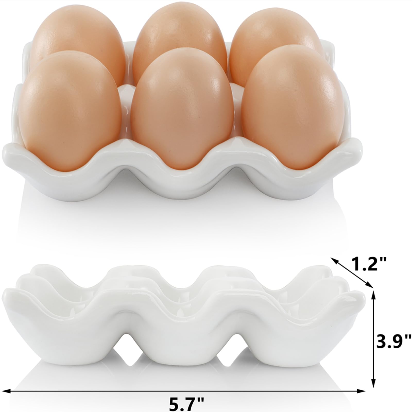 DEAYOU egg container on countertop for easy egg access and display.