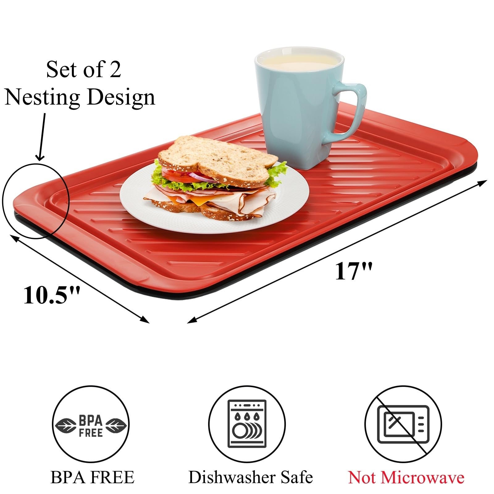 DEAYOU grilling prep tray black served meals ready to plate after cooking