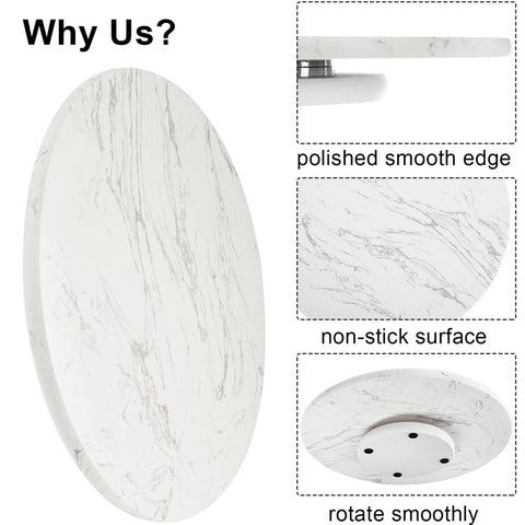 DEAYOU Marble Lazy Susan cake-stand display showcases cupcakes with elegance