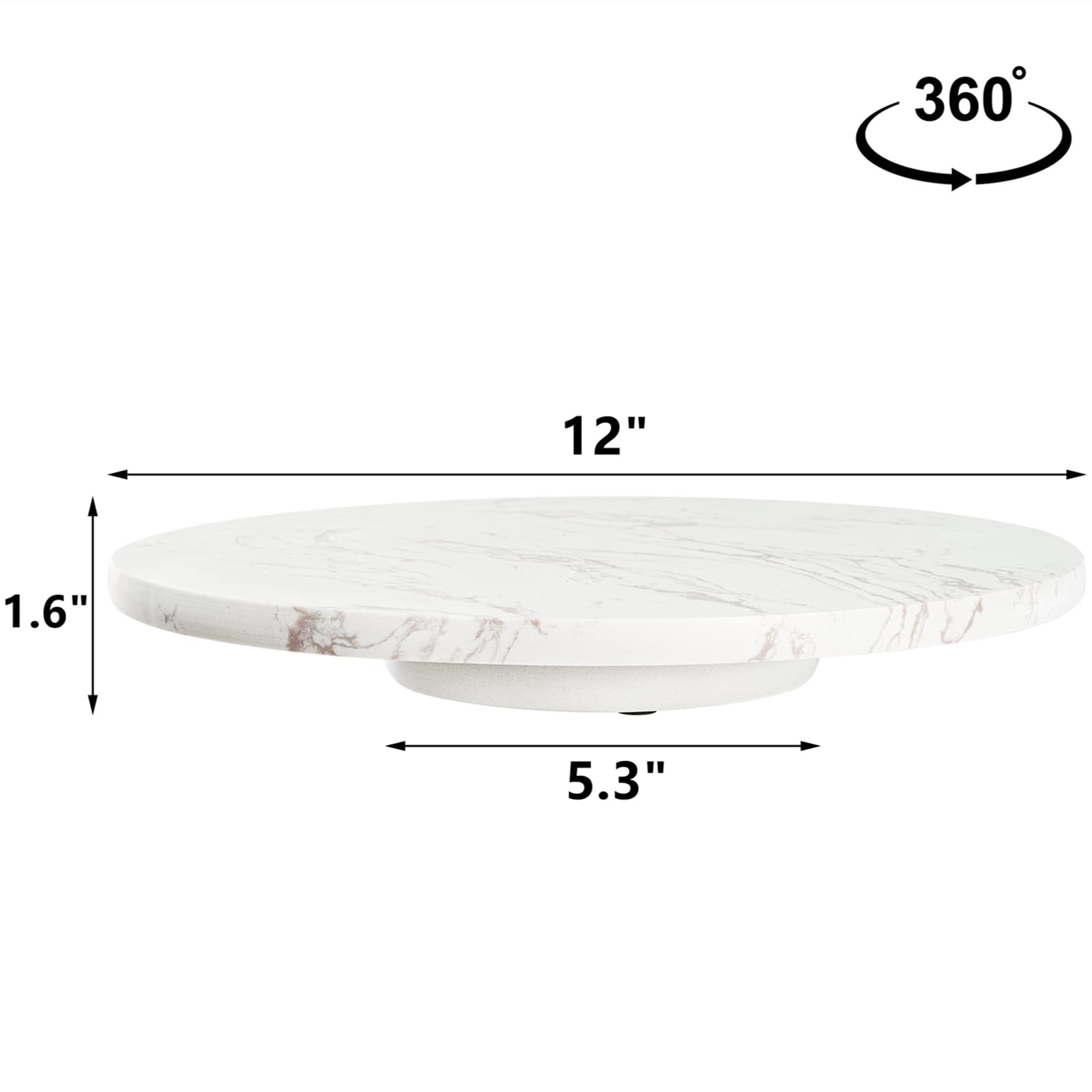DEAYOU Marble Lazy Susan rotates silently to keep treats within reach