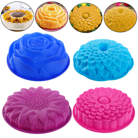 DEAYOU sunflower flower mold purple for easy release and quick homemade desserts.