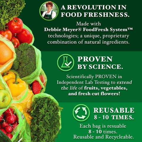 Debbie Meyer GreenBags 4 XL bags for bulk produce and leftovers.