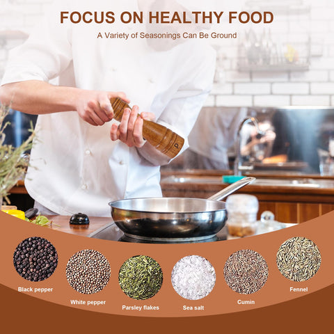 DEBETOOL adjustable coarseness dial for precise spice texture.