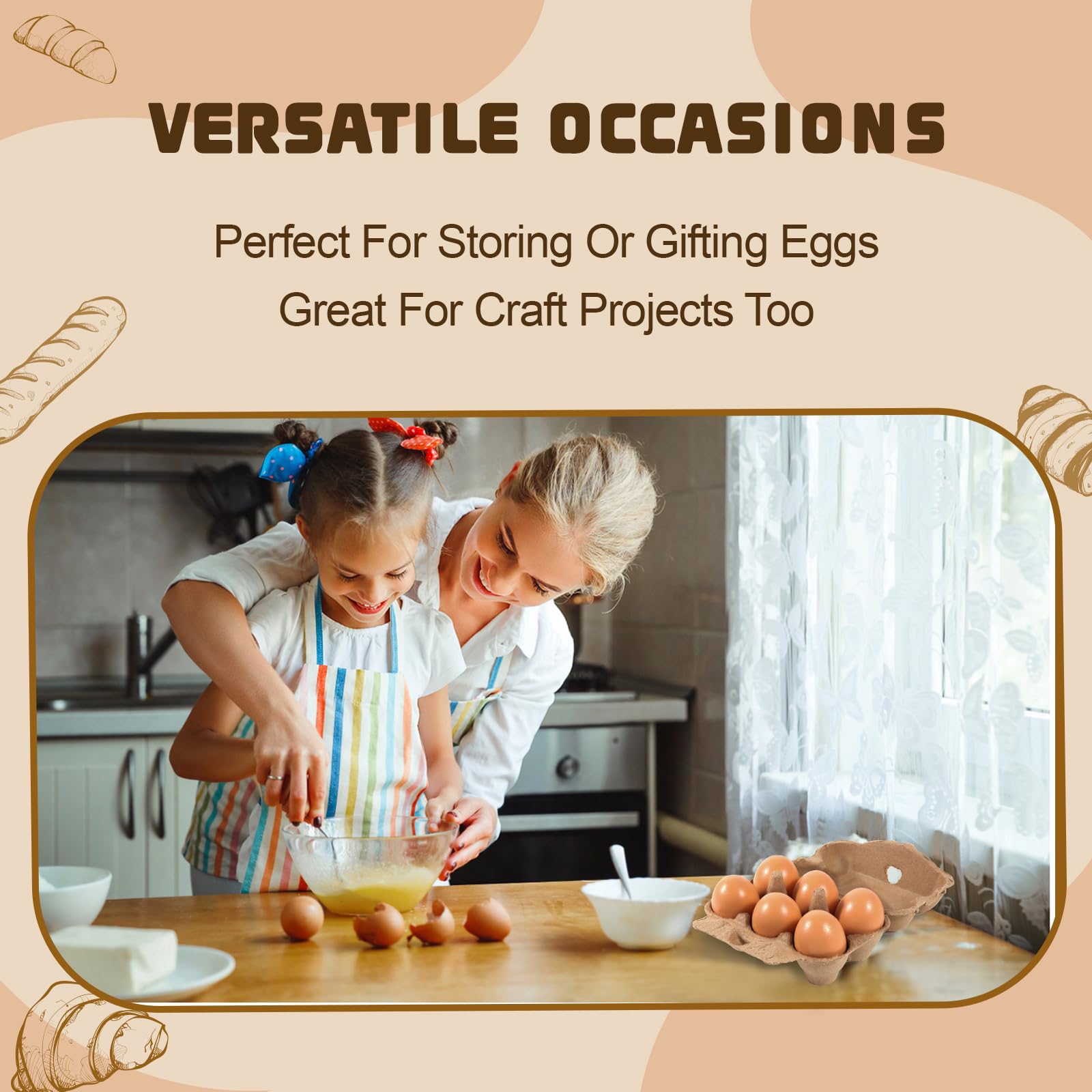 DecarDamai egg carton bulk 40-pack for bulk storage