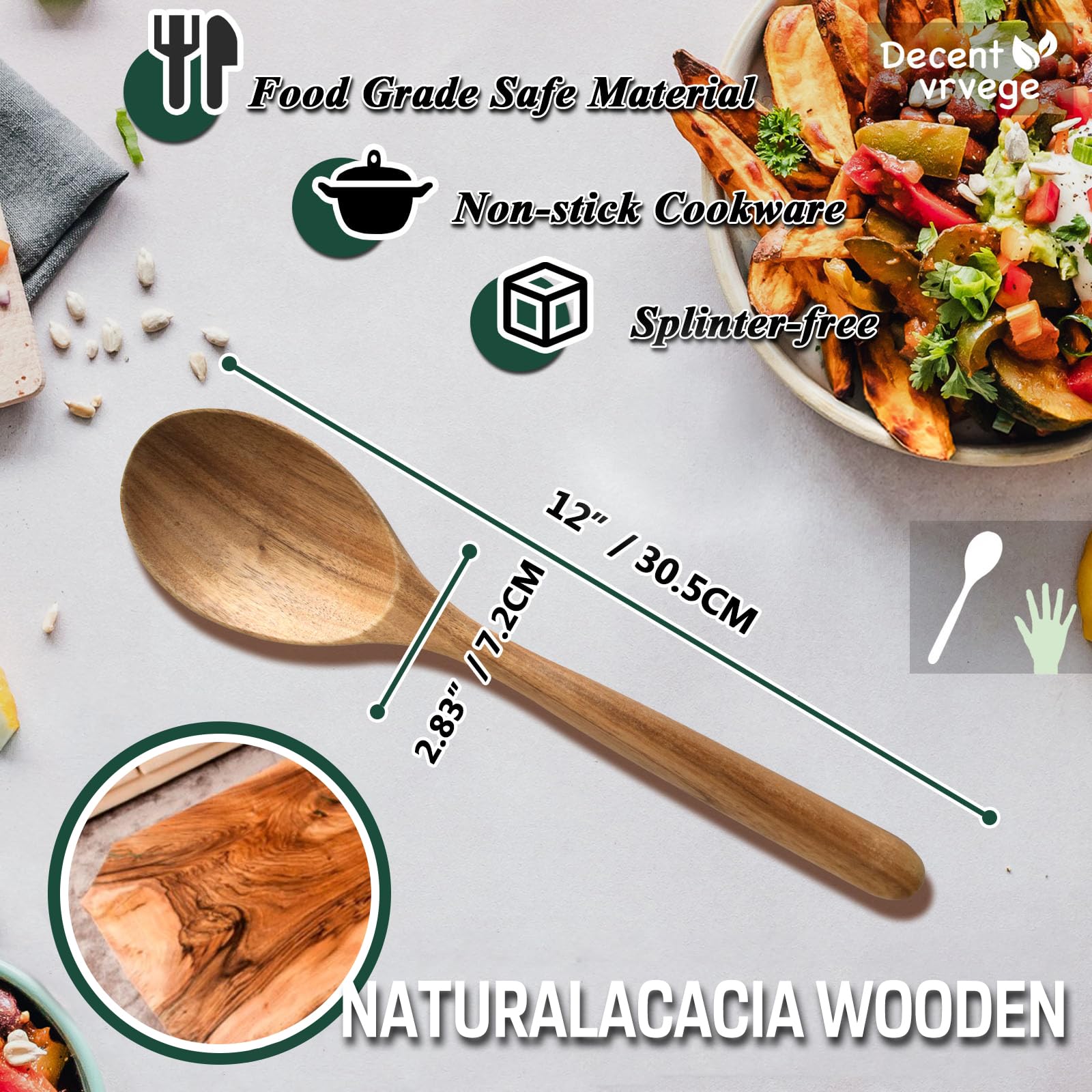 Decent Vrvege versatile spoon for stirring, serving, and tasting