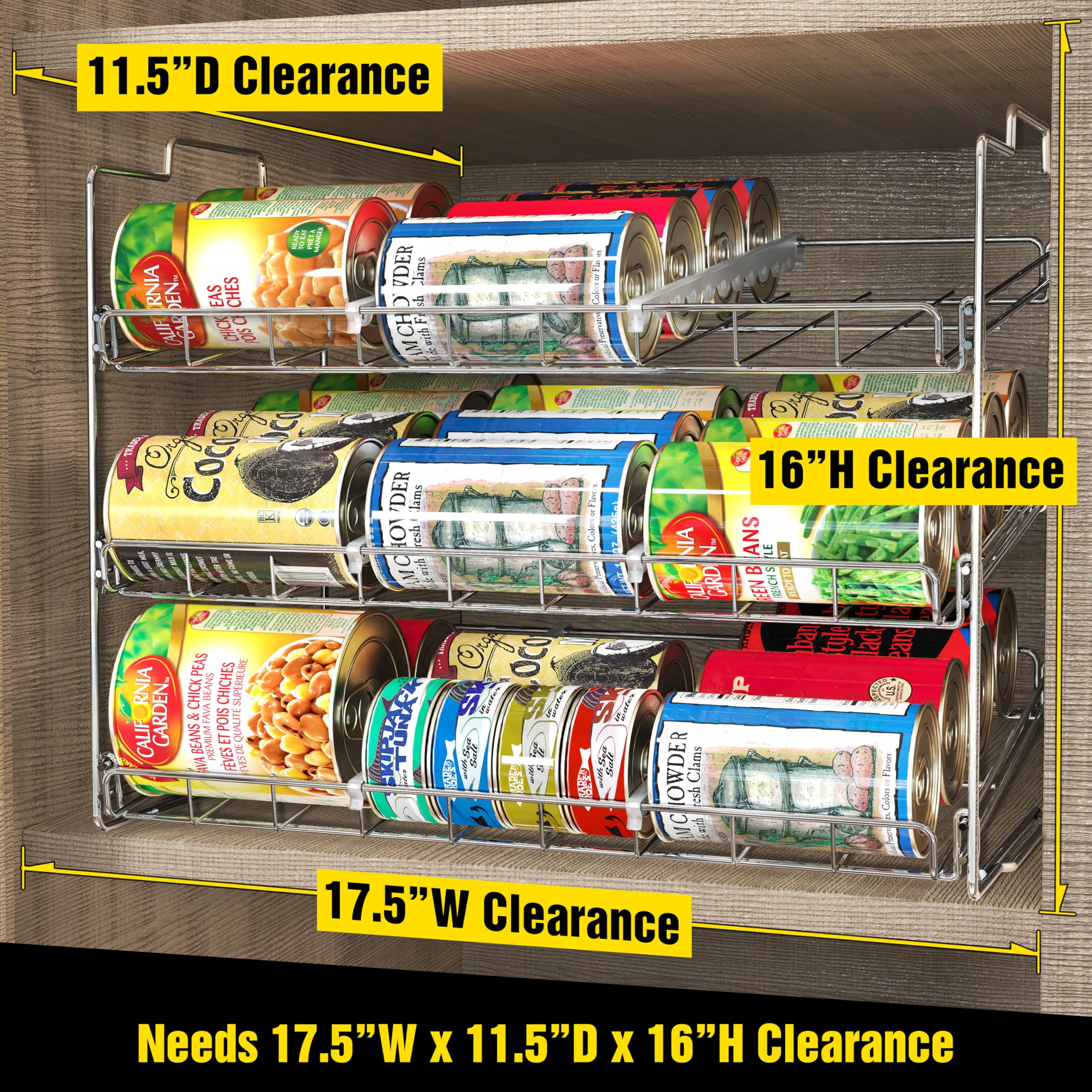 Deco Brothers rack requires no tools for quick pantry assembly.