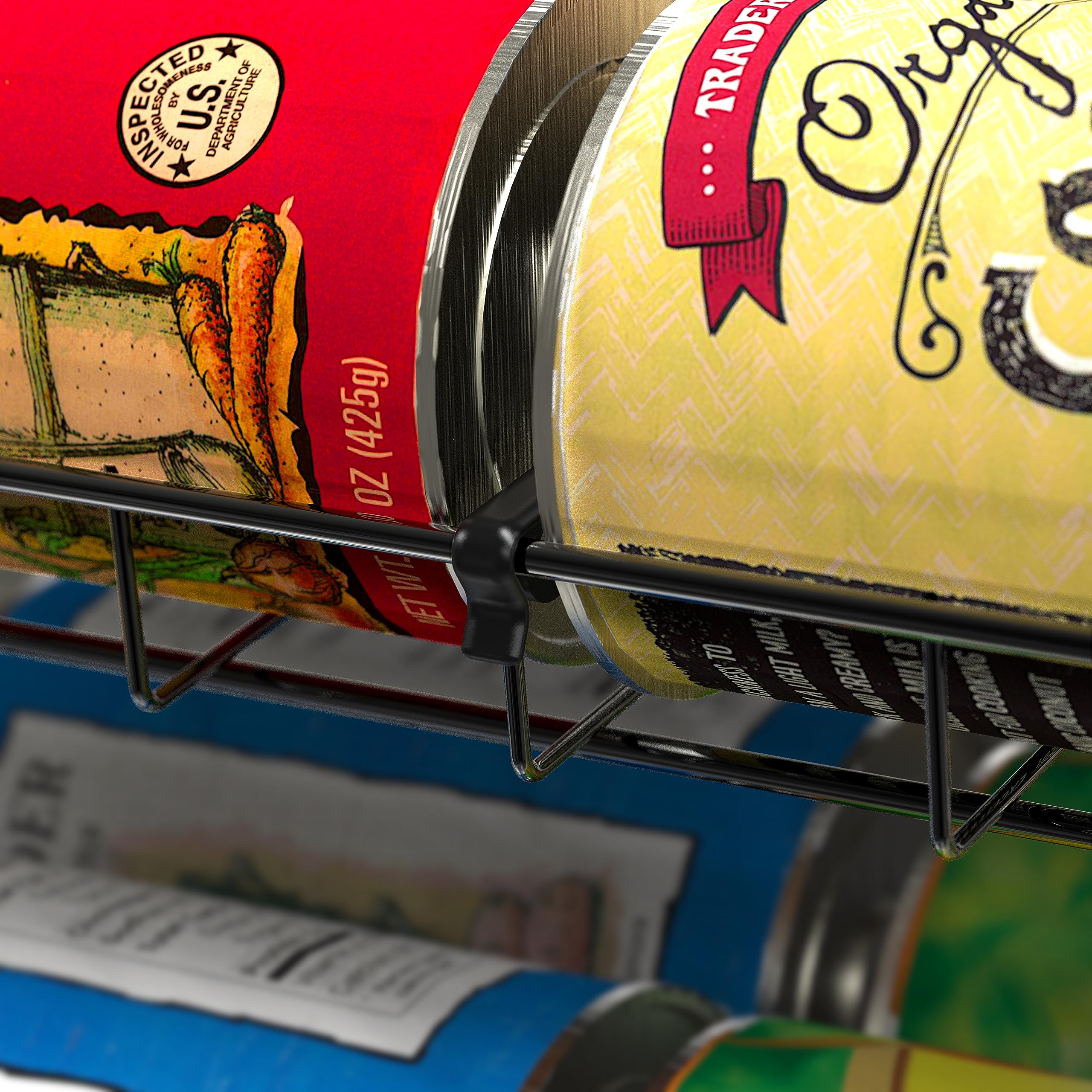 Deco Brothers 3-tier rack holds up to 36 cans of varying sizes