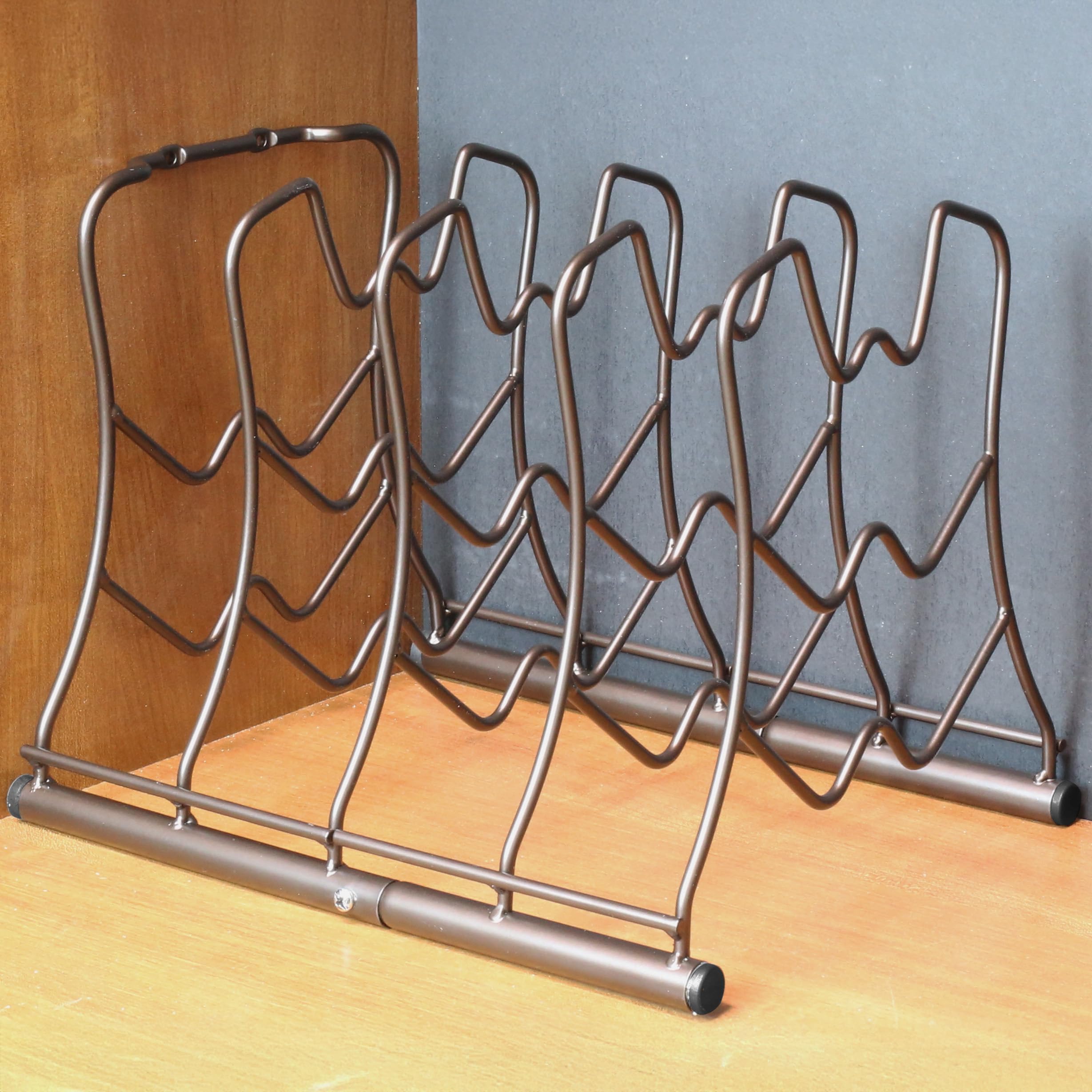 Deco Brothers bronze organizer with secure mount adds stability in busy kitchens