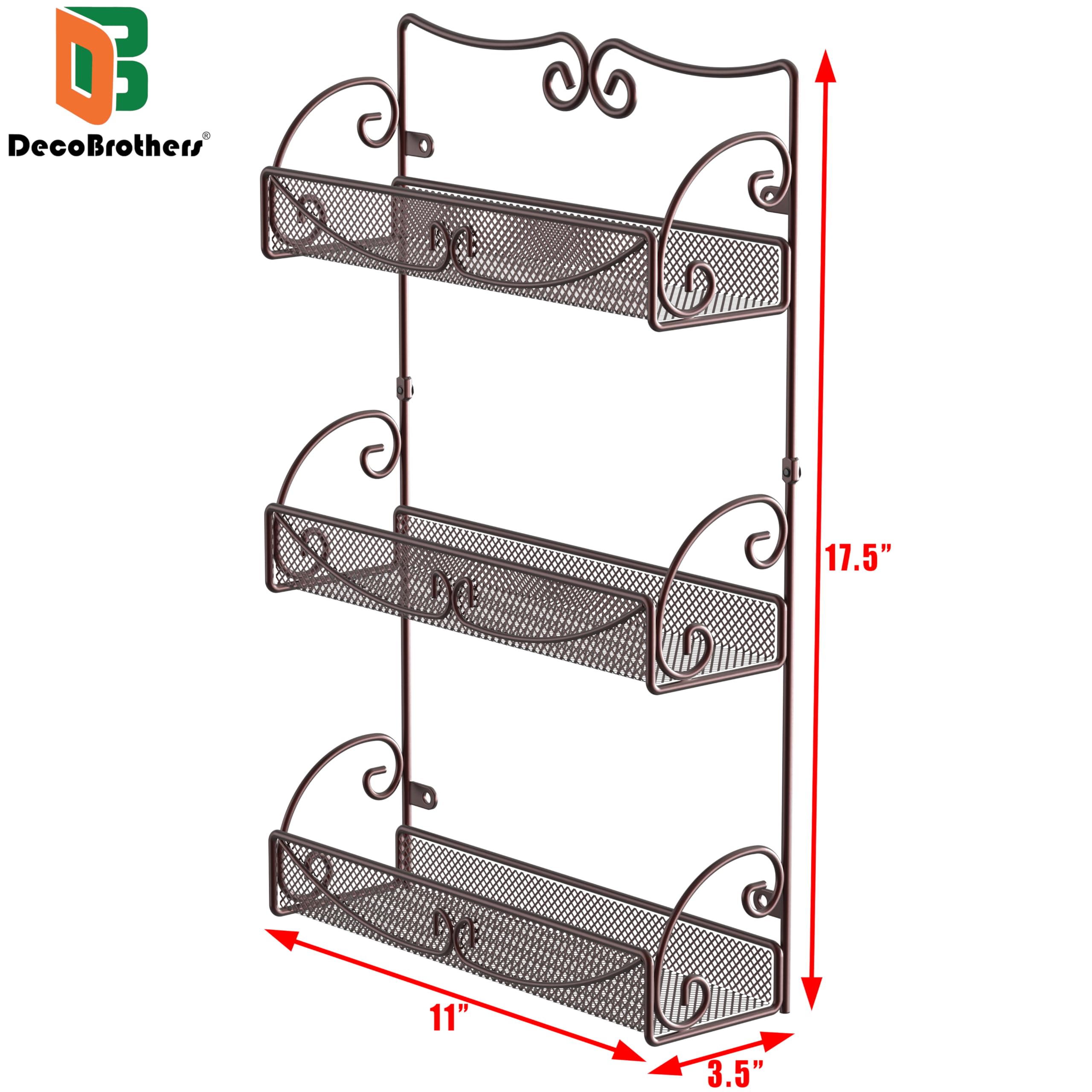 Empty display of Deco Brothers bronze rack ready for jars