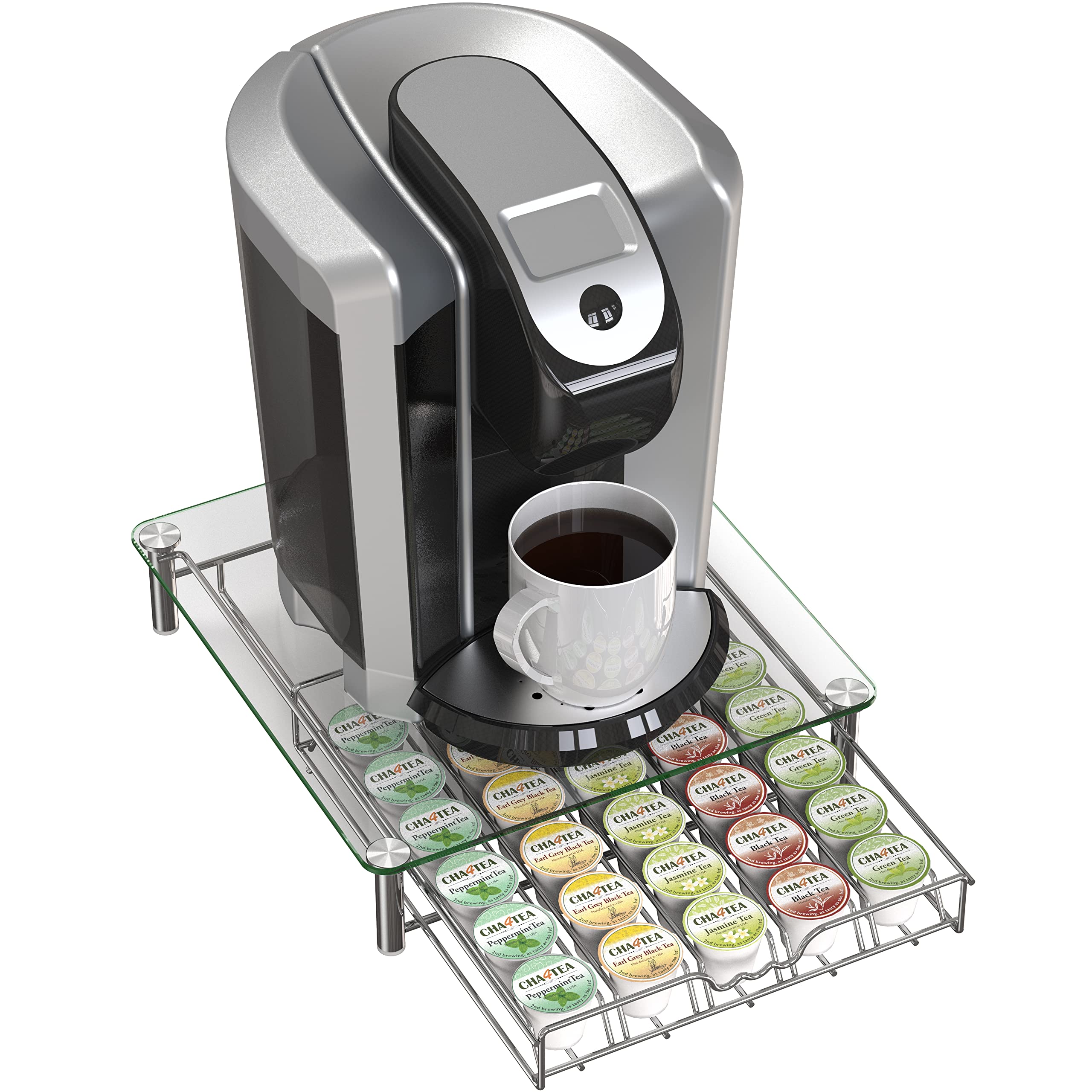 Deco Brothers under-cabinet K-Cup storage keeps coffee pods within reach