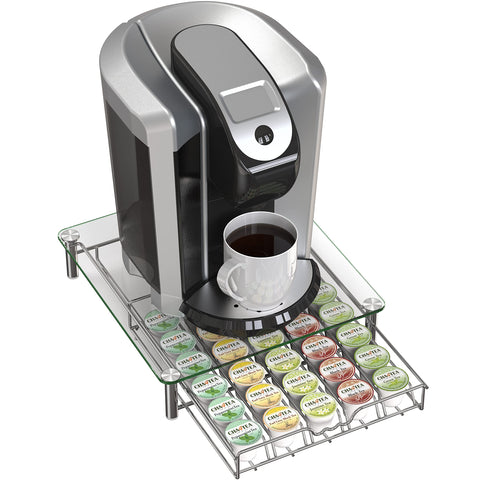 Deco Brothers under-cabinet K-Cup storage keeps coffee pods within reach