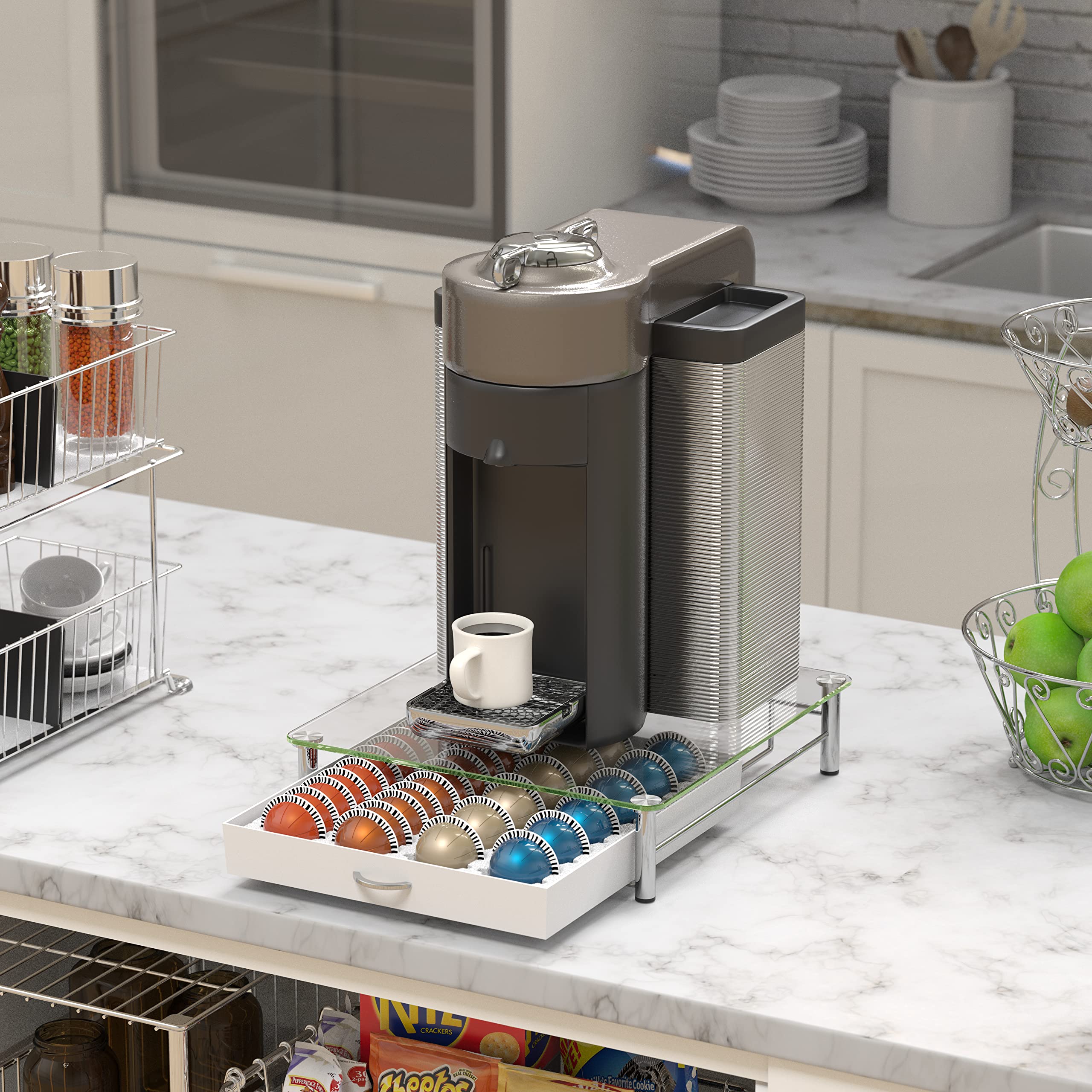 Deco Brothers crystal tempered-glass drawer close-up for durability and elegance