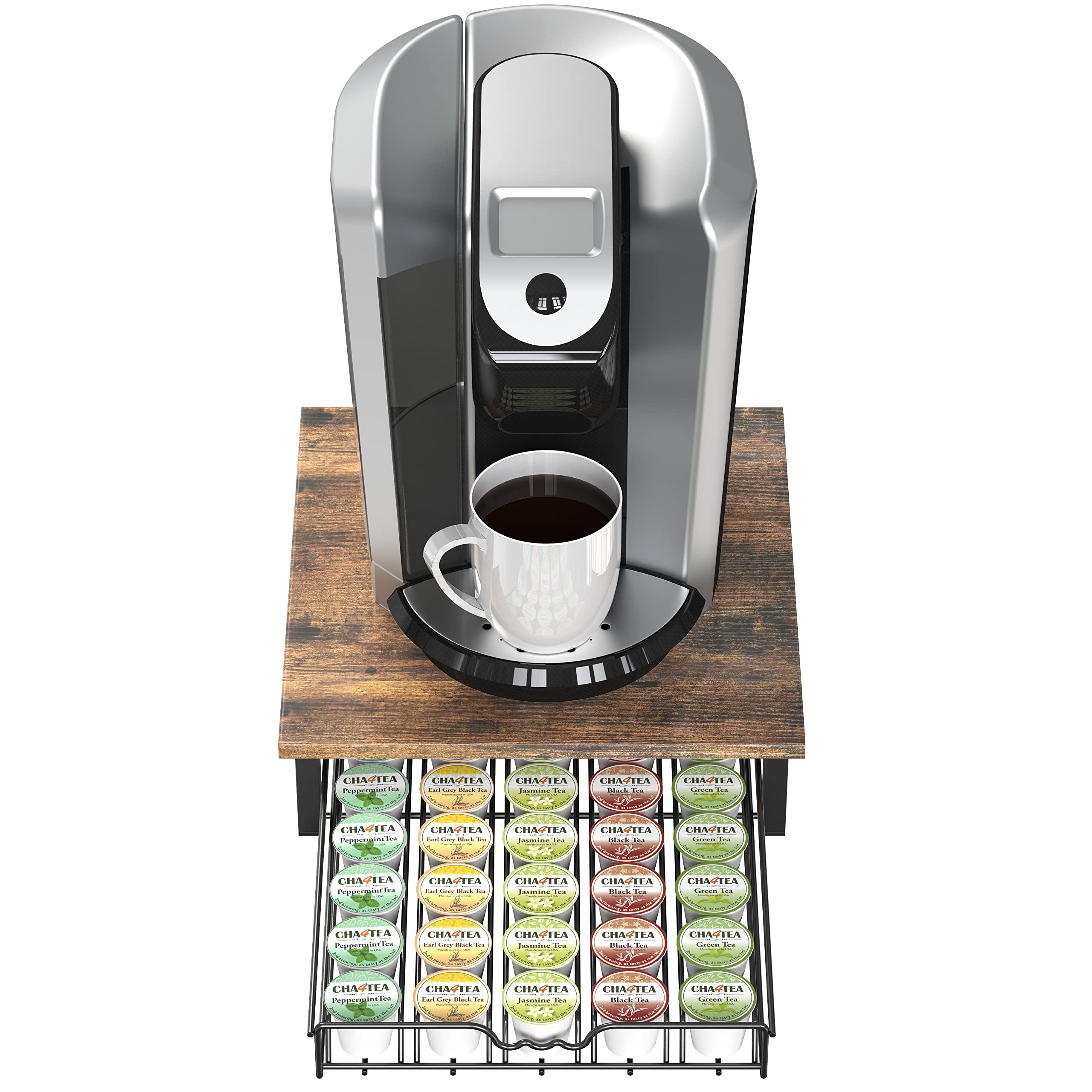 Deco Brothers K-Cup Holder Drawer full of 30 pods for capacity