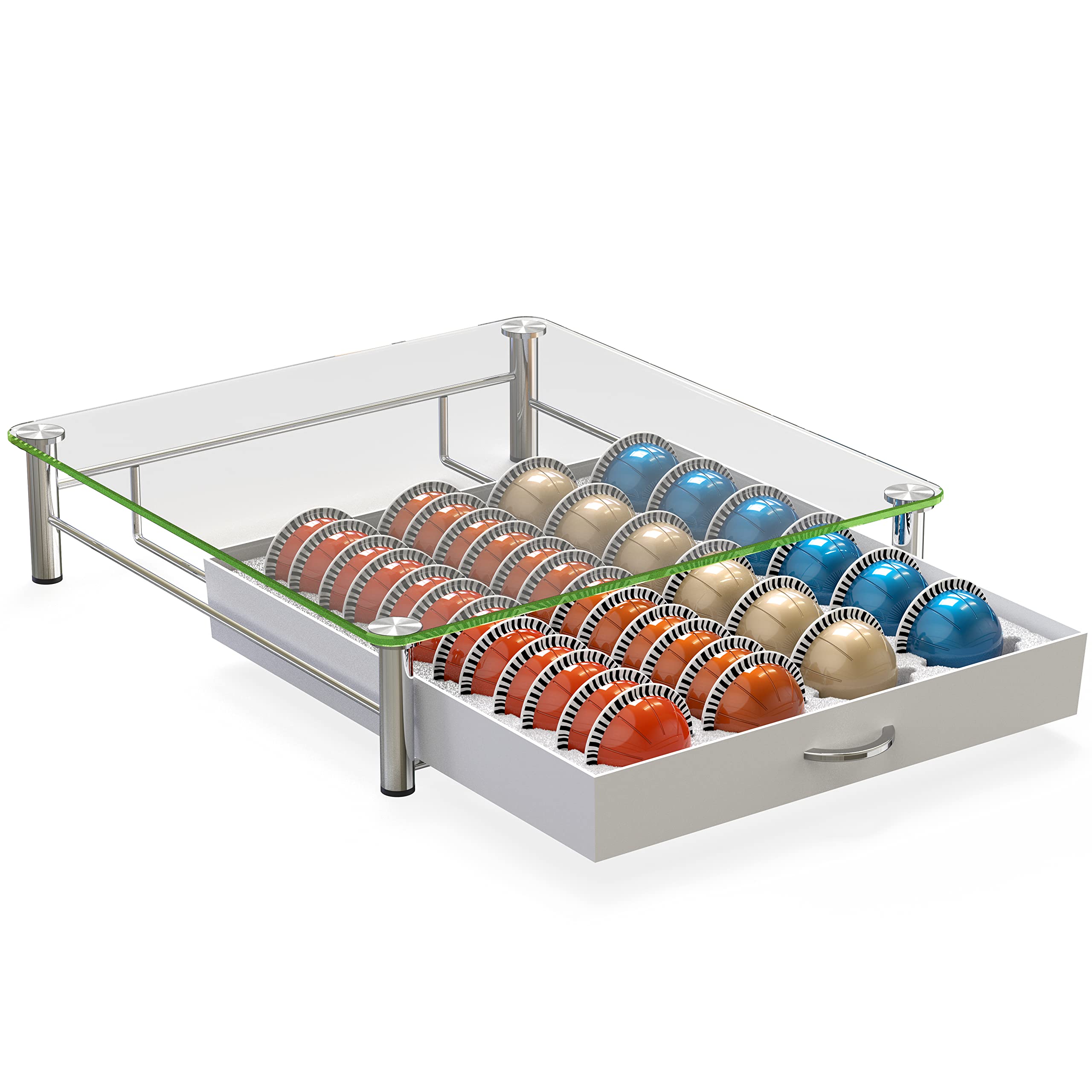 Deco Brothers non-slip feet stabilize the drawer on smooth surfaces