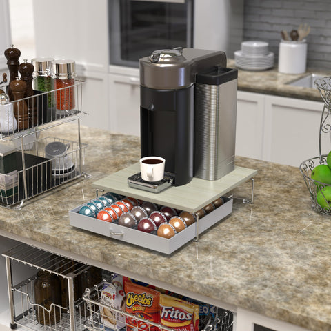 DecoBrothers Vertuoline drawer sliding access demonstrates easy pod selection