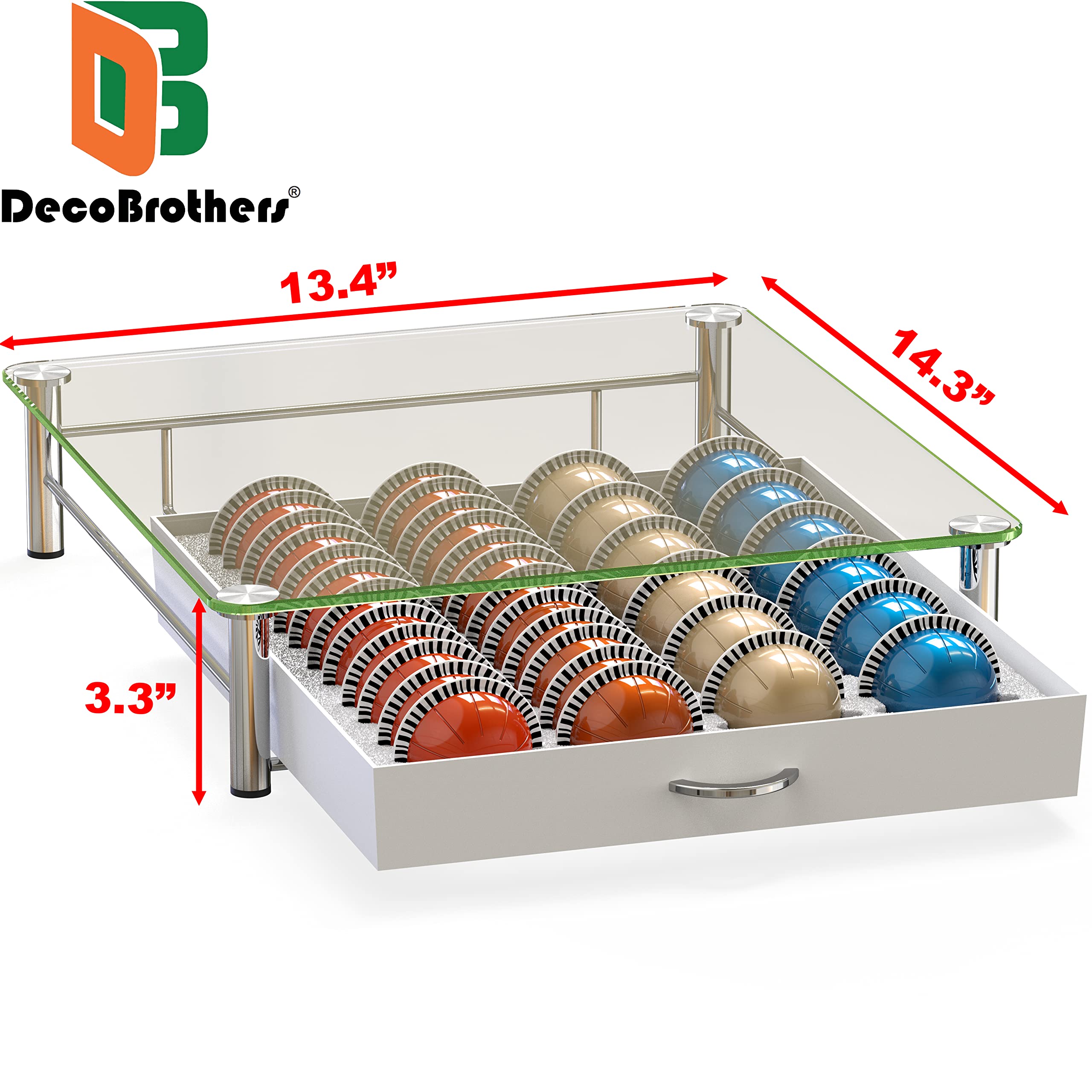 Deco Brothers Vertuo storage 24-large configuration ready for daily use